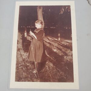 1899 Photograph Woman With Switch Zehlendorf Berlin Germany 5x7 On Cardboard